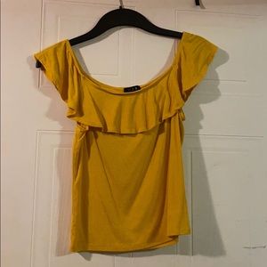 Mustard off the shoulder top